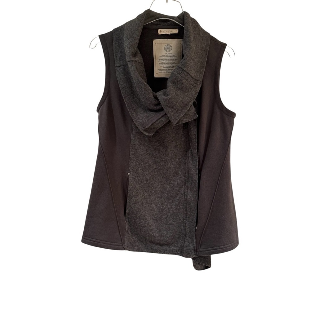 Indigenous Grey Asymmetrical Cotton Vest